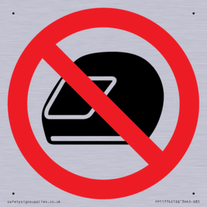 P920 Prohibition: No motorcycle helmets